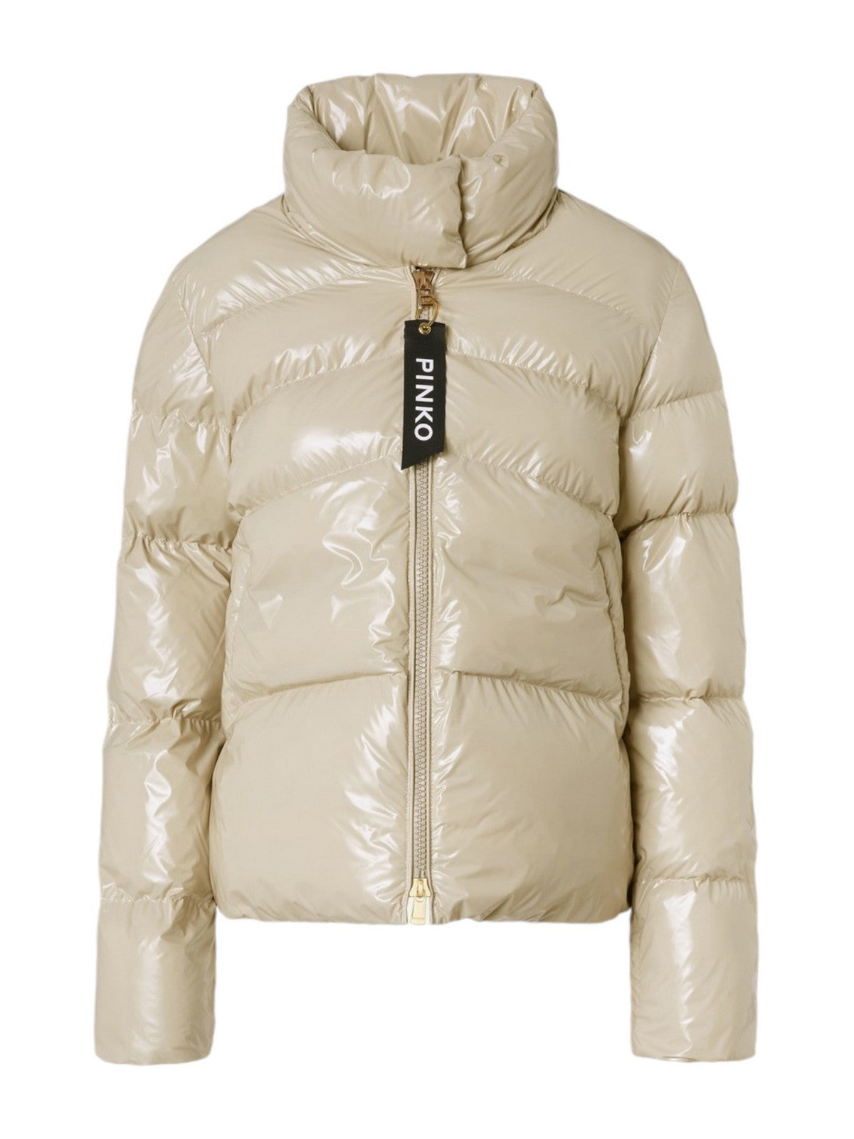 PINKO Piumino Donna Mirco Caban Crystal Nylon Con 101598-A11K D05 Beige - Stilato