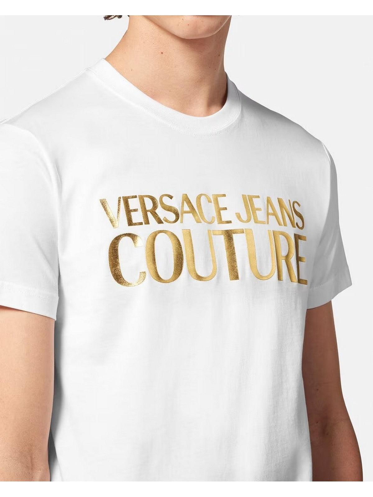 VERSACE JEANS COUTURE T-Shirt e Polo Uomo 75GAHT01 CJ00T G03 Bianco - Stilato