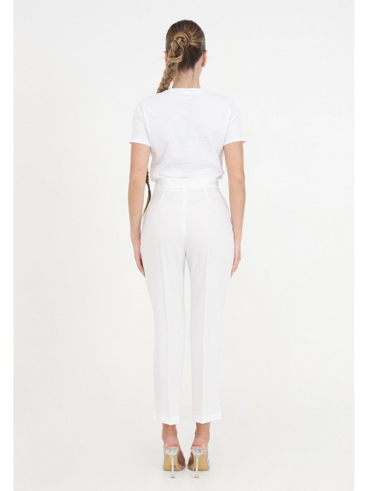ELISABETTA FRANCHI Pantalone Donna PA02341E2 360 Avorio - Stilato