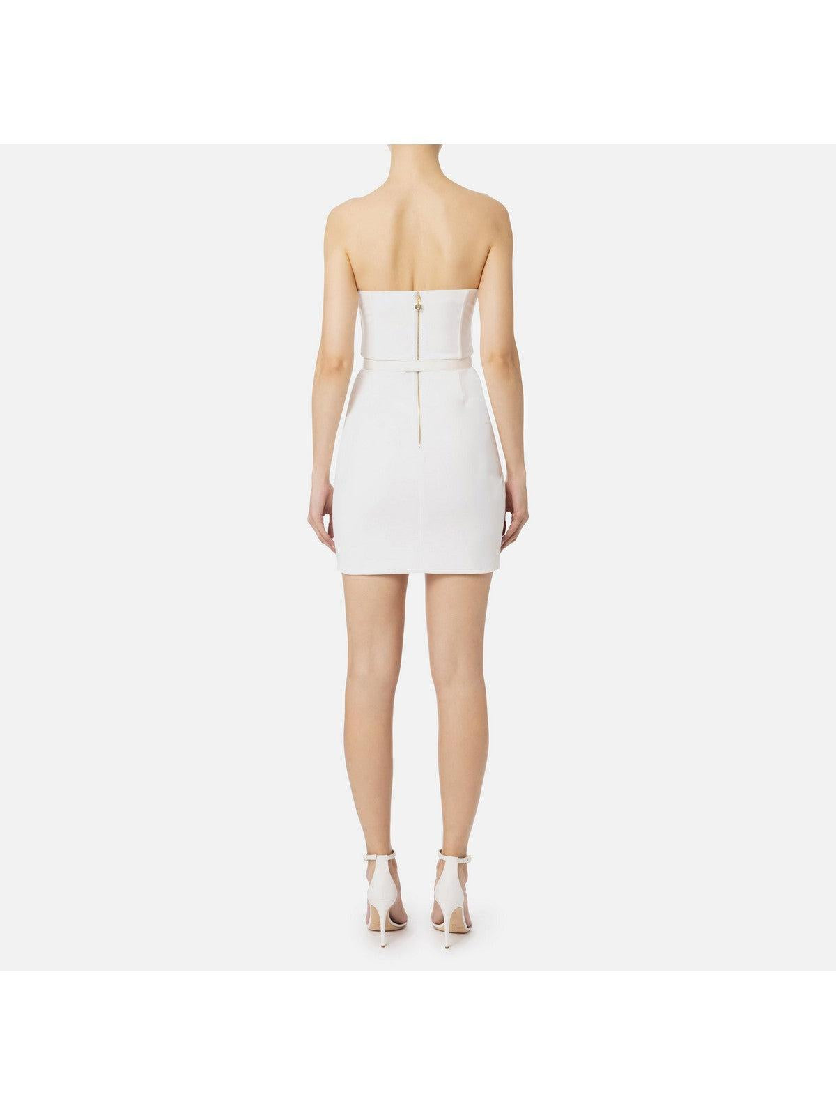 ELISABETTA FRANCHI Abito Donna AB64842E2 360 Avorio - Stilato