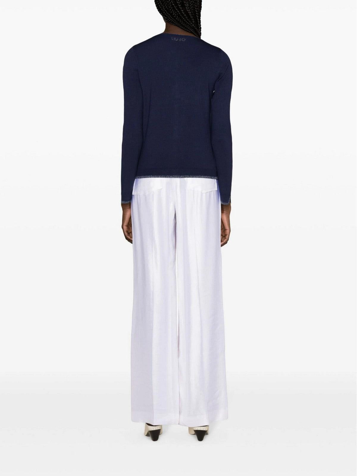 LIU JO WHITE Cardigan Donna MA4076MS49I 93831 Blu - Stilato