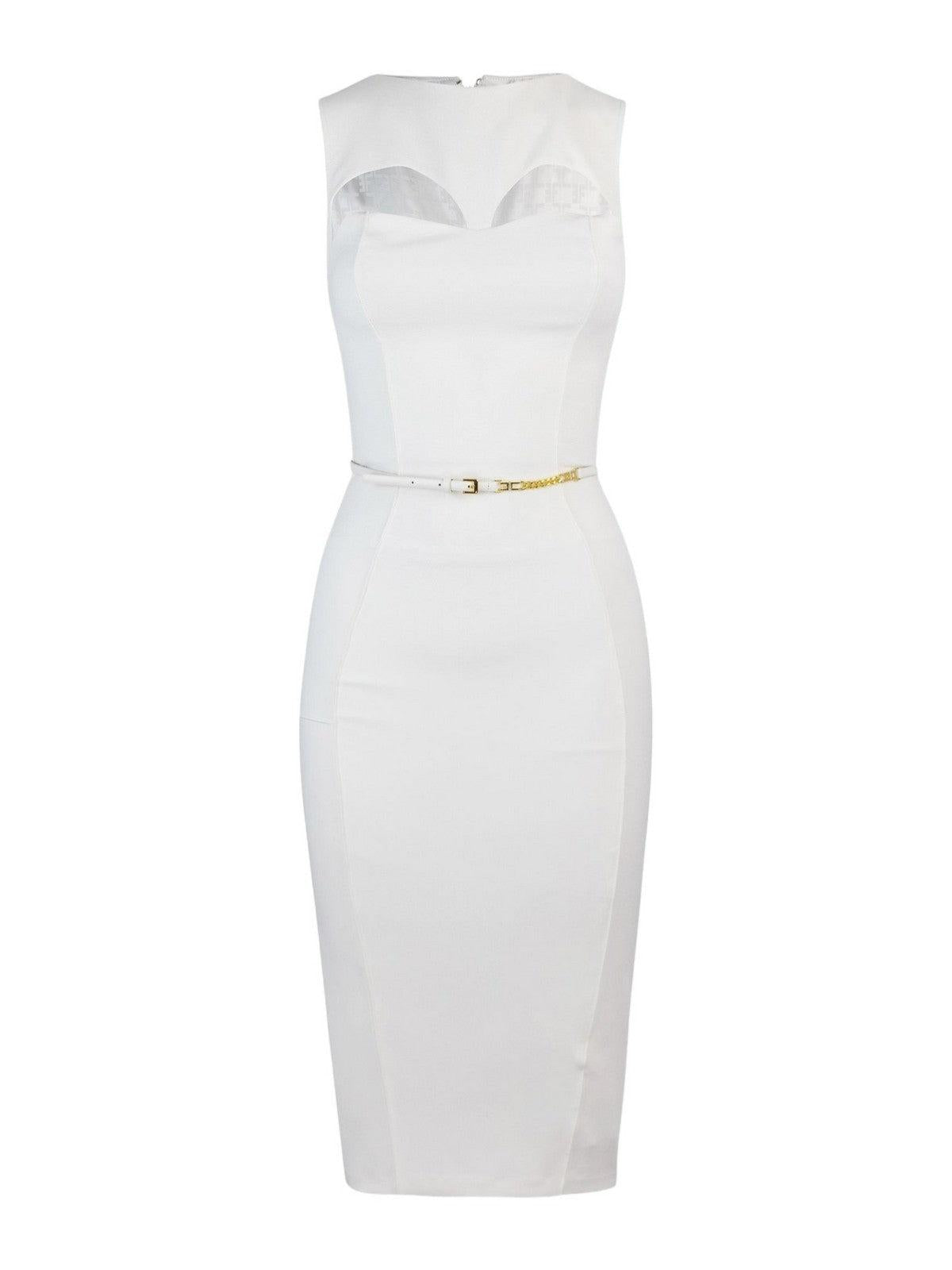 ELISABETTA FRANCHI Abito Donna AB60742E2 360 Avorio - Stilato