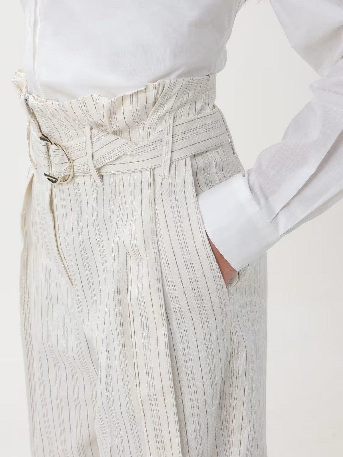 LIU JO BLACK Pantalone Donna CA4320T3790 N9037 Bianco - Stilato