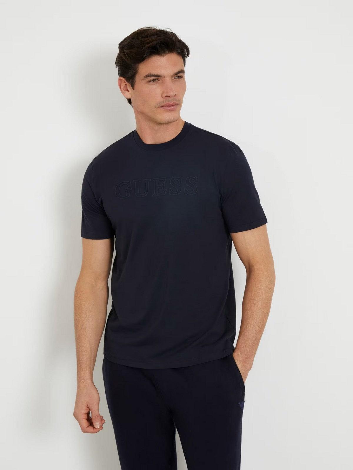 GUESS SPORT T-Shirt e Polo Uomo SS ALPHY T-SHIRT Z2YI11 J1314 DPM Blu - Stilato