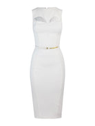 ELISABETTA FRANCHI Abito Donna AB60742E2 360 Avorio - Stilato