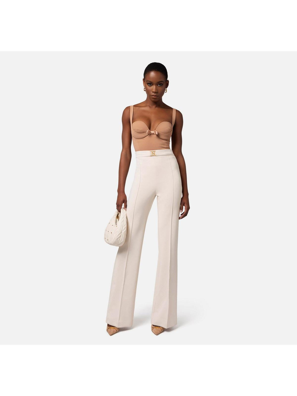 ELISABETTA FRANCHI Pantalone Donna PAT1541E2 193 Avorio - Stilato