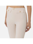 ELISABETTA FRANCHI Pantalone Donna PA02841E2 193 Avorio - Stilato
