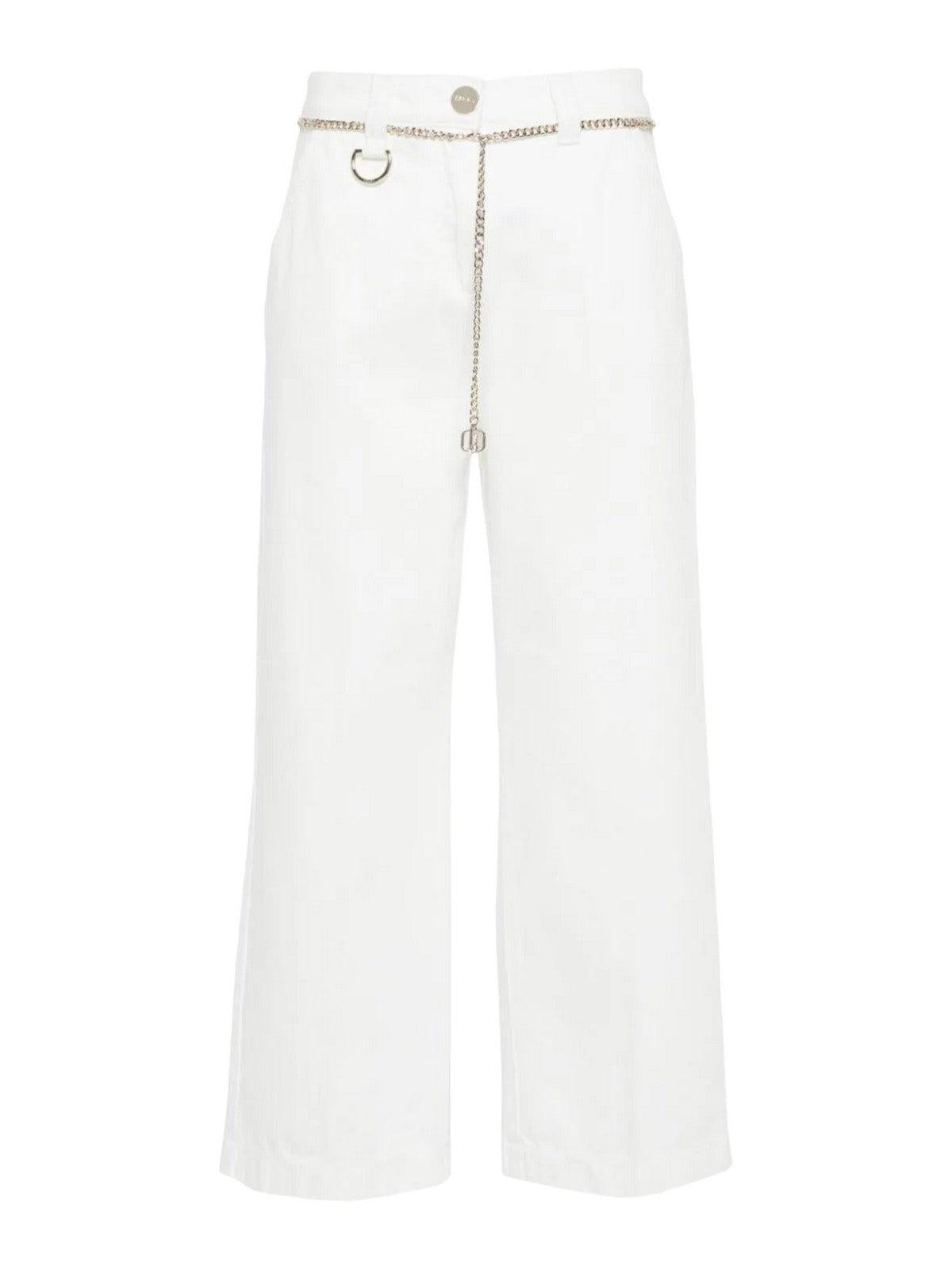LIU JO BLACK Pantalone Donna CA4368T4264 X0256 Bianco - Stilato
