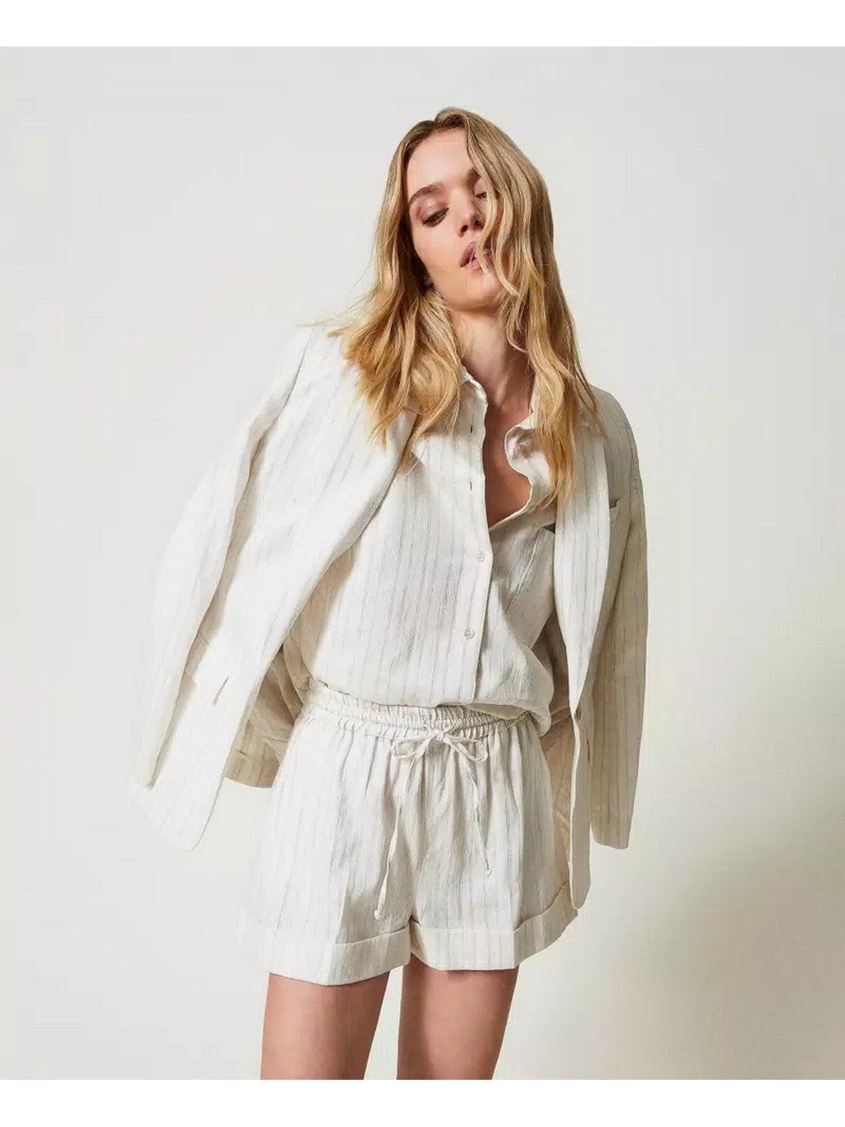 TWINSET Pantaloncino Donna 241TT2223 11611 Bianco - Stilato