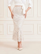 MARCIANO Gonna Donna CRYSTALS EMBROIDERED 4GGD17 6248A FB4S Beige - Stilato