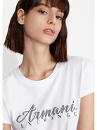 ARMANI EXCHANGE T-Shirt e Polo Donna 8NYT91 YJG3Z 1000 Bianco - Stilato