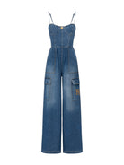 ELISABETTA FRANCHI Tuta Donna TJ29D41E2 104 Blu - Stilato